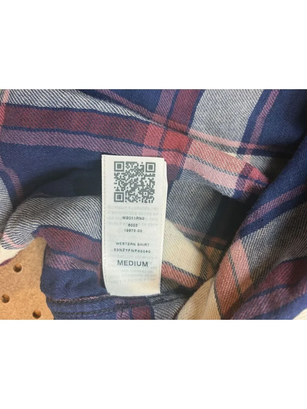 True Relgion Slim red and blue flannel Medium